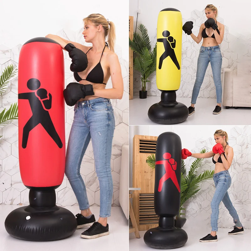 Vertical Inflatable Boxing Column Decompression Punching Bag Adult | Спорт и развлечения