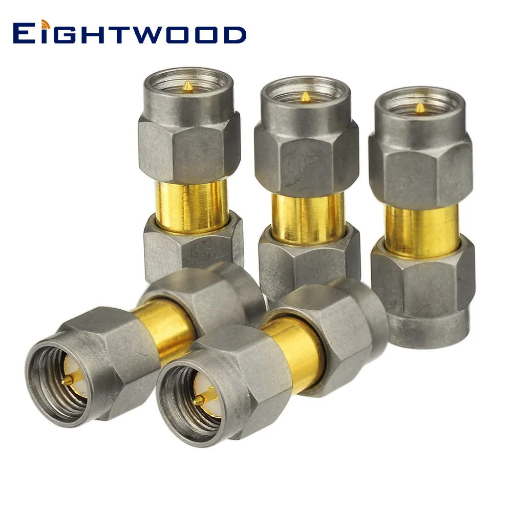Eightwood 5 шт. SMA коаксиальный адаптер из нержавеющей стали RF штекер в прямой