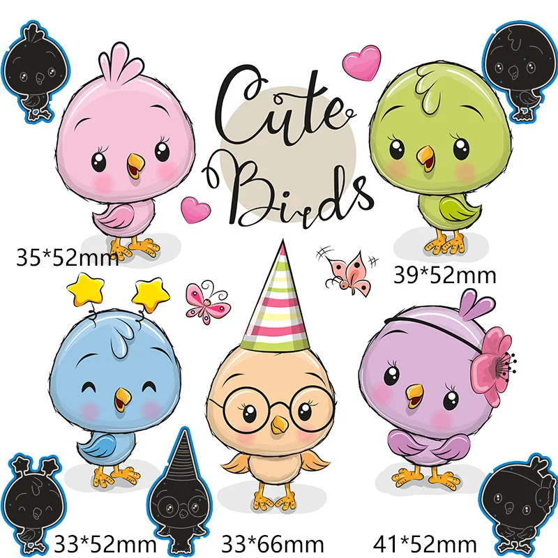 

5PCS/SET Birds Dies Cut Metal Cutting Dies for DIY Scrapbooking Album Paper Cards Decorative DIY Crafts Embossing