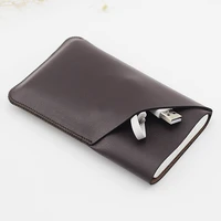 cp12s double layer universal fillet holster phone straight leather case retro for huawei power bank 40w 12000ma pouch