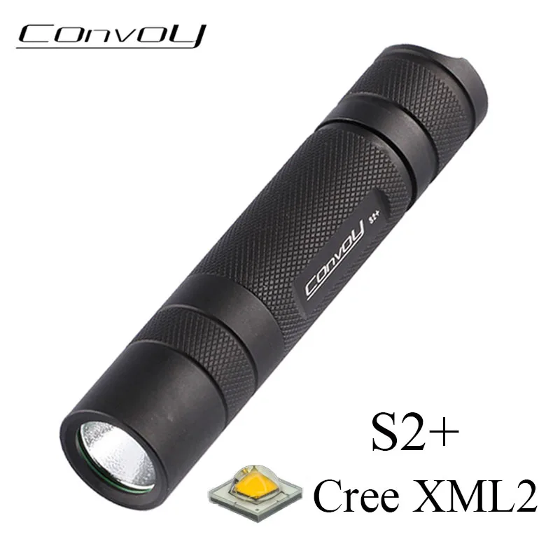 Конвой S2 + с Cree XML2 T6 U2 светодиодная вспышка светильник EDC фонарь черный Фонари