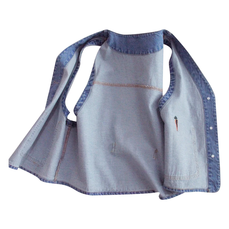 Джинсовый жилет для девушек тонкая милая мягкая нишевая Ретро жилетка в стиле