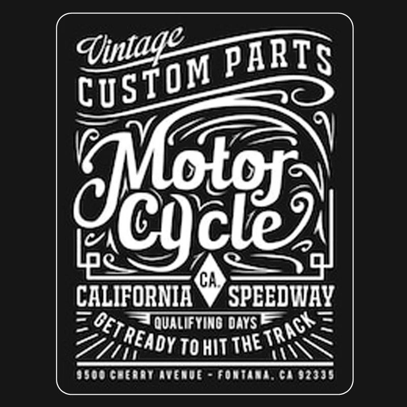 

vintage custom parts Motorcycle california speedway Motor Car Sticker Decal