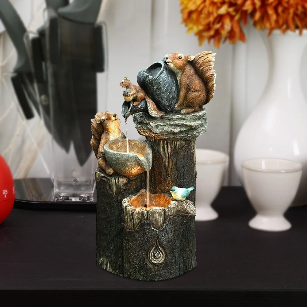 

Resin Duck Squirrel Sculpture Art Statue Landscape Lawn Figurine for Gift Outdoor Balcony Porch Patio Yard Garden Decoration