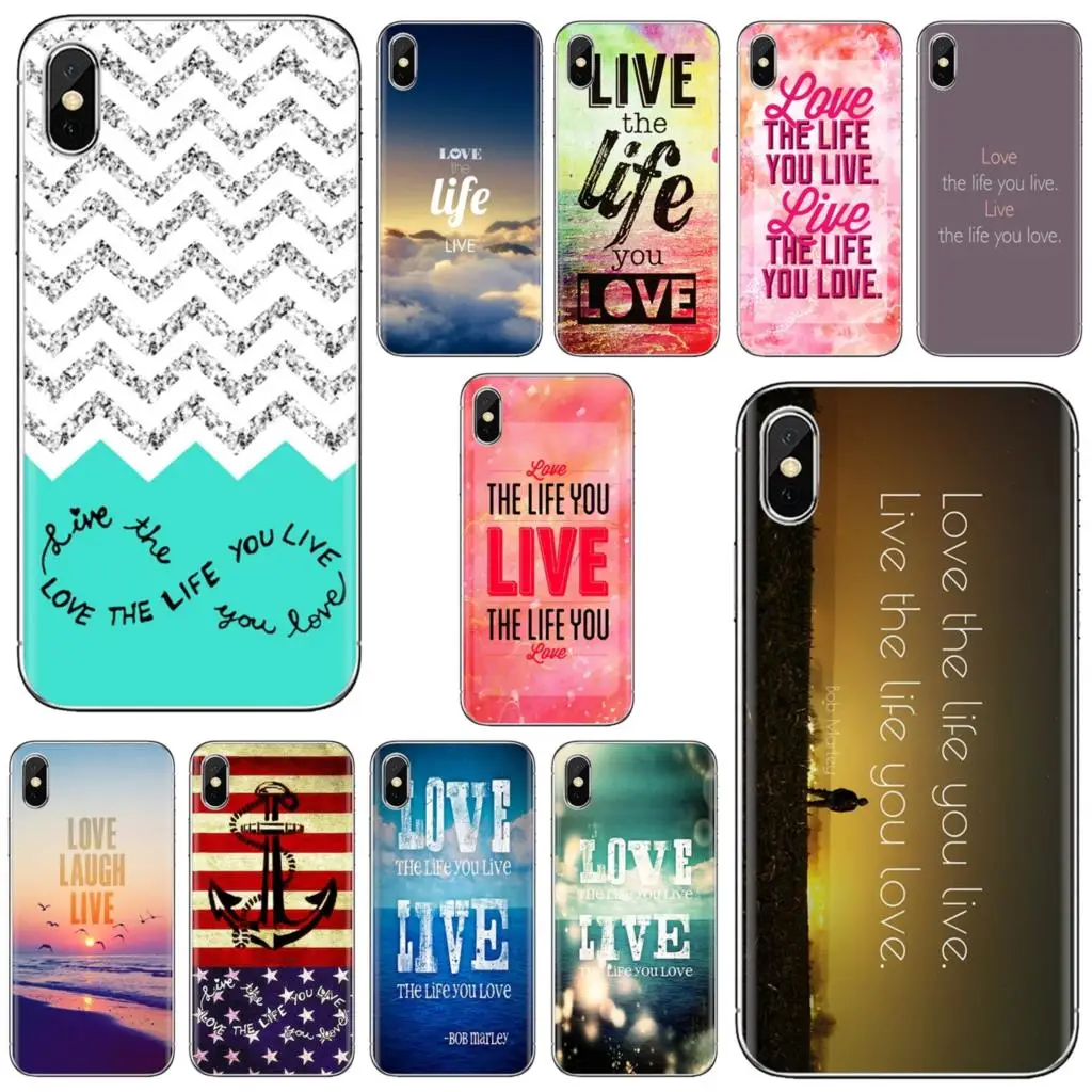 Ocean Live Life You Love вдохновляющий мягкий чехол для Samsung Galaxy Note 3 4 5 8 9 S3 S4 S5 Mini S6 S7 Edge S8 S9 S10