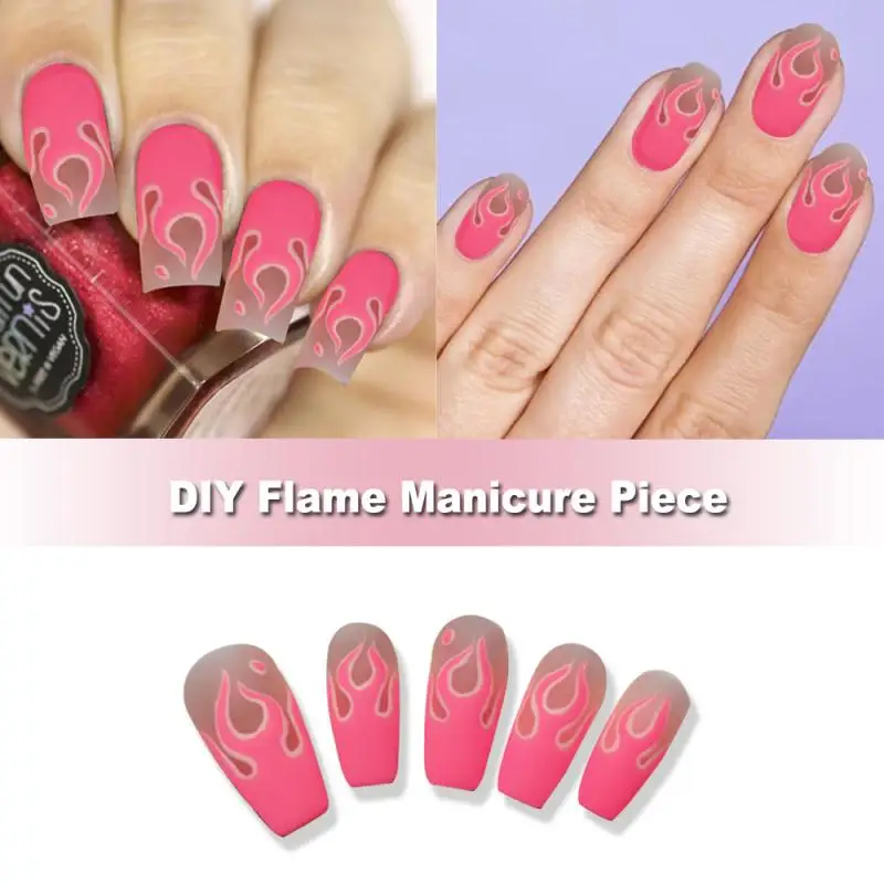 10 шт./компл. накладные ногти неоновая форма пламени блестящая заостренная леди
