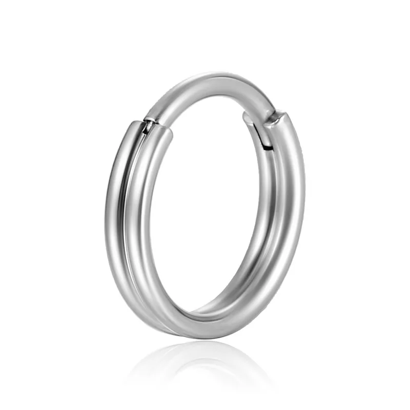 Серьга-Кольцо из титана G23 для пирсинга мальчиков ювелирное изделие гладкой