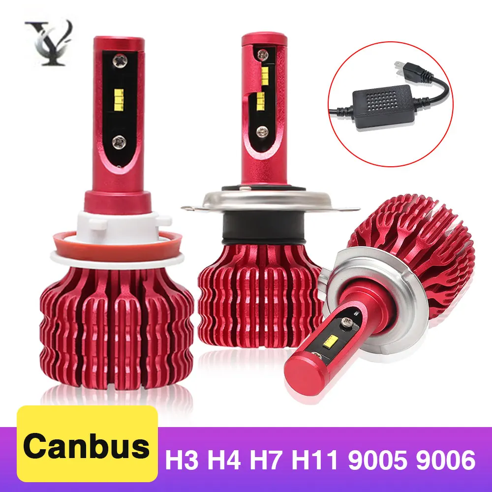 2 шт. H7 H4 H11 H1 9005 9006 HB4 5202 H16 светодиодный Canbus лампа фары комплект 1860 светодиодных чипов 12V 4500LM 6000K мини автомобильный лампы Hi/lo луч