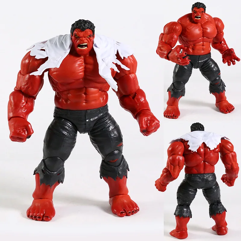 

Экшн-фигурки из фильма Marvel «супергерой» Халк, ПВХ подвижные суставы, игрушки, одежда из красной ткани, брюки, коллекционный подарок, 21 см