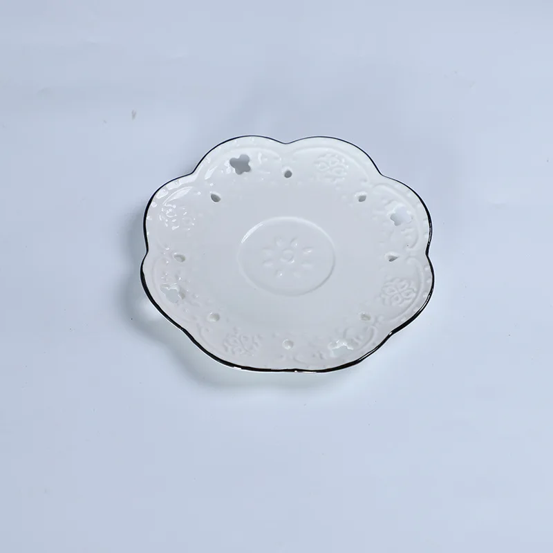 Забавный ГОРЯЧИЙ Европейский стиль белая простая керамическая чашка и блюдце