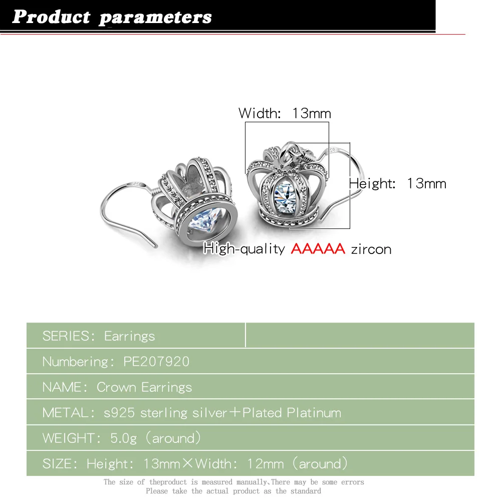 Женские серьги гвоздики из серебра 925 пробы с цирконом|earring frame|earring 925earring discs |