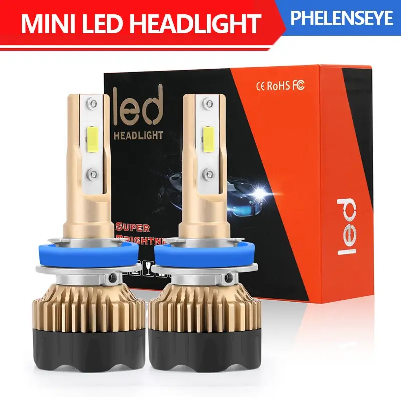 H11 Автомобильный светодиодный фар H7 9005 9006 9007 H13 H4/9003/HB2 Conversion Kit H8, H9 светодиодный 9000lm 6000K холодный белый