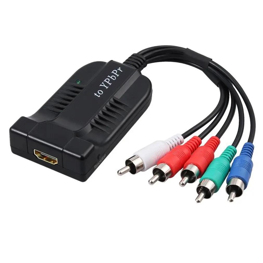 Конвертер HDMI-совместимый с RGB компонентом 5 RCA YPbPr видео + R/L 1080P аудио конвертер