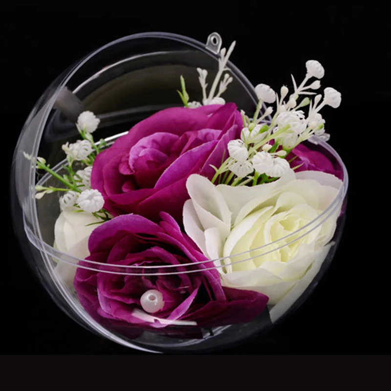 10 шт. Рождество деревьев украшения прозрачный шар сердце Форма открытого