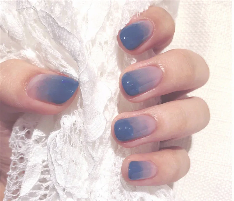 Блестящая пудра Lamemoria градиентные цветные наклейки обертки для ногтей наклейка с