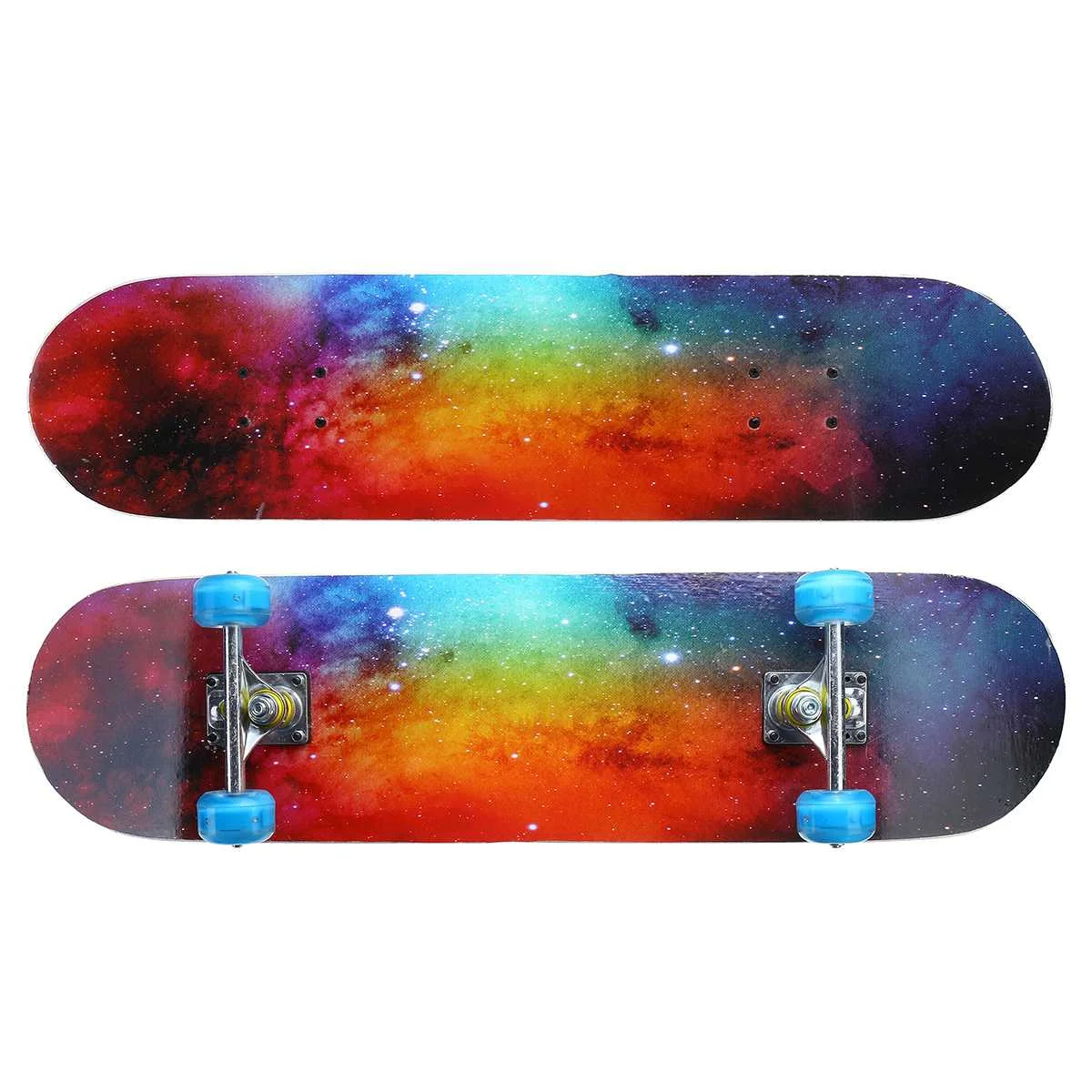 

80CM Four wheel Skateboard Beginner Kids Cartoon Skateboard Deck Skate Board Outdoor Long Board Double Rocker Skateboard
