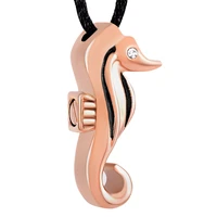 cremation for ashes urn necklace pendant jewelry for gift sea horse pet pendant stainless steel souvenir