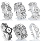 Оптовая продажа, 18 мм браслеты, высокое качество, металл, серебряный цвет, застежка, браслет, браслет, регулируемая цепочка, браслеты