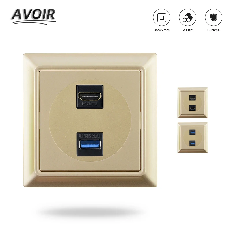 Avoir Двойной HDMI HD TV USB разъем для передачи данных и телевизионный Стандартный