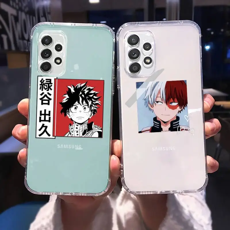 

my hero academia Midoriya Izuku Phone Case for Samsung A 51 50 52 12 21s 31 40 70 71 note S 20 10 21 ultra plus fe clear coque