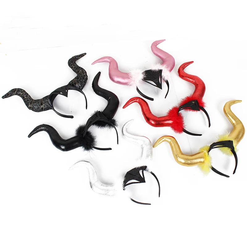 Повязка на голову ручной работы с овечьим Рогом аксессуар для волос малая ведьма