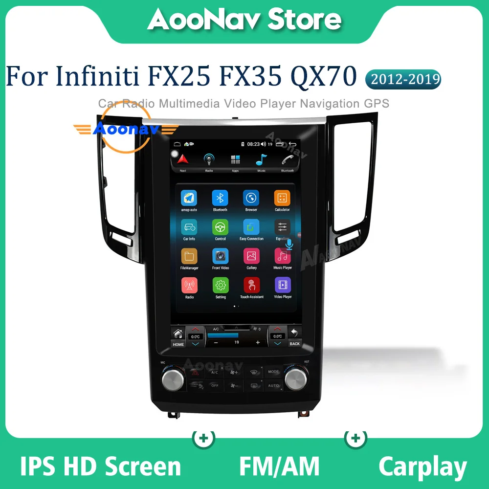 Radio Android 10 con touch screen per Infiniti FX FX25 FX35 FX37 QX70 2012-2019 suono automobilistico per lettore multimediale per auto