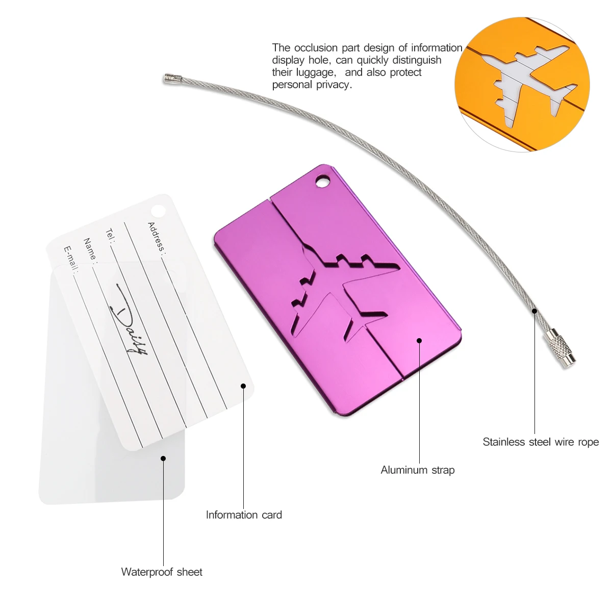 8 шт. бирка для багажа с кольцом ключей|Уличные инструменты| |