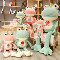 large stuffed toys kawaii frog plush doll down cotton plushie animals soft pillow toys for children christmas gift to girlfriend