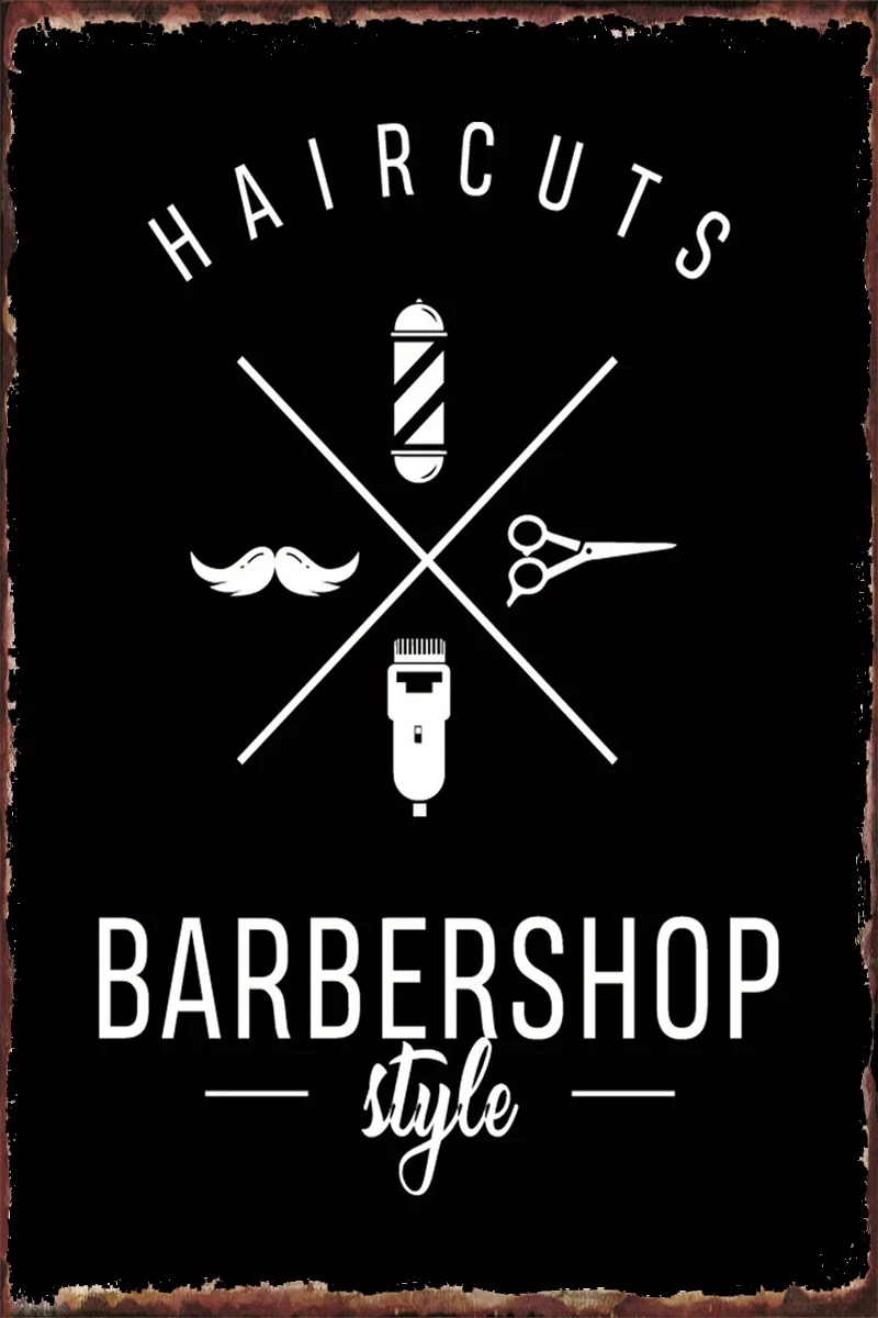 I Fix 10 Dollar Hair Cuts Retro Vintage Metal Sign Tin Plates Wall Decor Room Decoration For Cafe Pub Home Club | Дом и сад