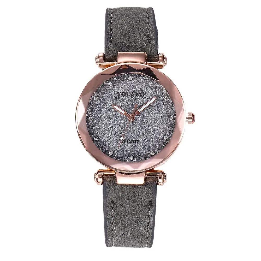 

New style Korean ladies watch Fashion frosted belt color foundation diamond dial quartz ladies watch