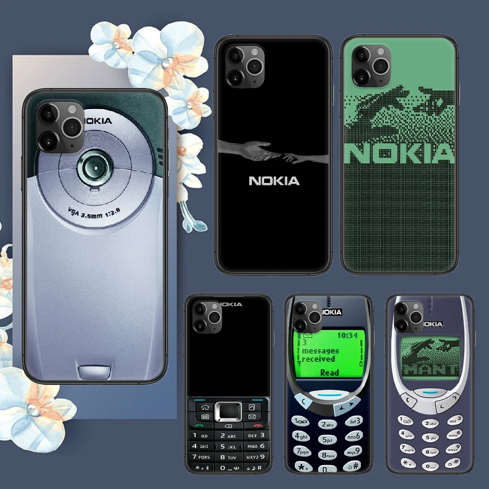 Забавный чехол для телефона Nokia, чехол для iphone 5 5s se 2 6 6s 7 8 12 mini plus X XS XR 11 PRO MAX, Черный силиконовый чехол
