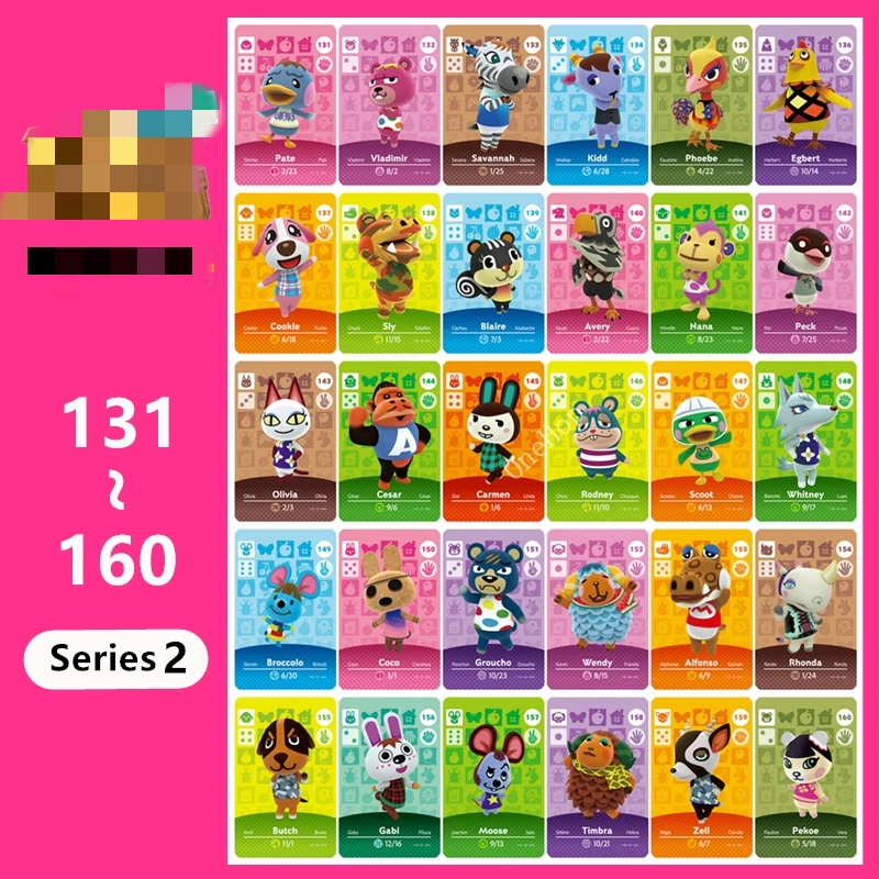 

Animal Croxxing 131~160 Amxxbo Card Series 2 Game NS Switch 3DS NFC Card Ntag215 Tag Hot Villager