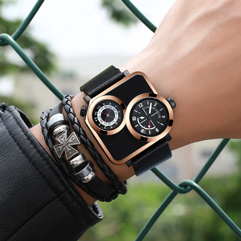 

Fashion Couple Square Watch Personality Creative Watches 30m Waterproof Lady stainless steel Wrist watch for male famle gifts