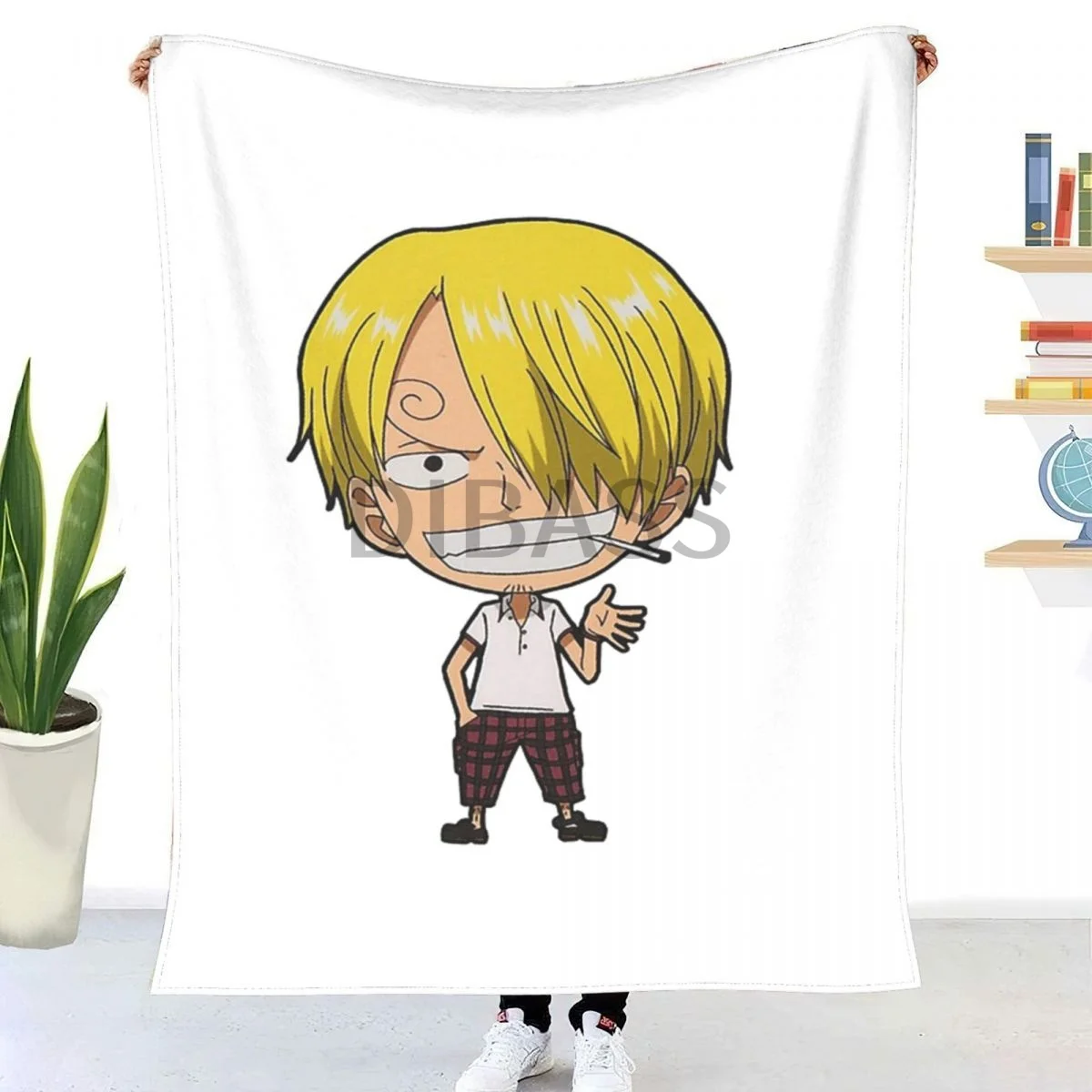 

One Peice - Sanji - Manga Design - Anime Cute Throw Blanket 3D Printed Flannel Throw Blankets
