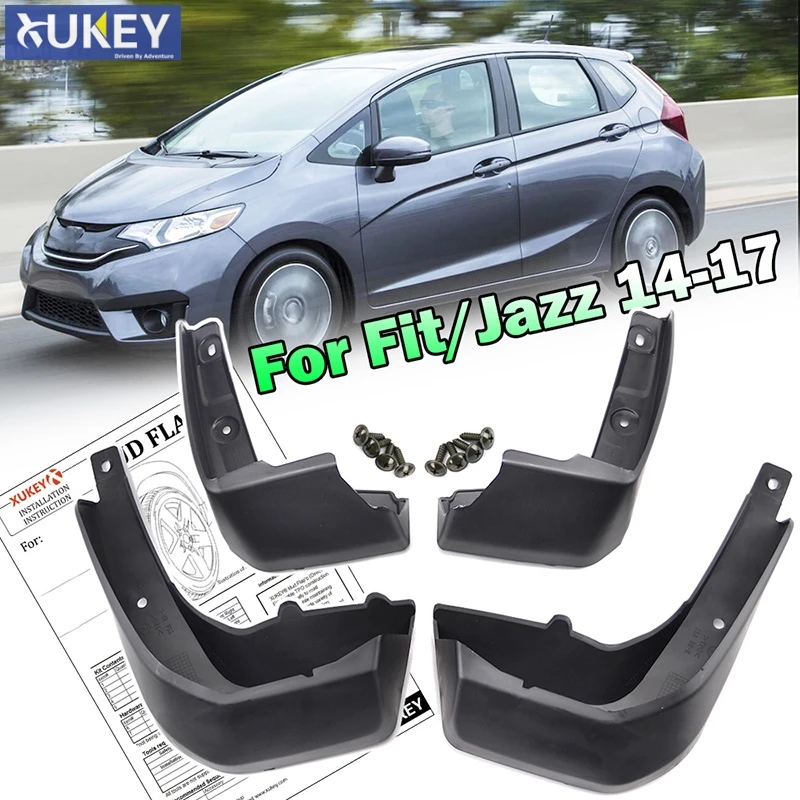 Брызговики для Honda Fit Jazz GK5 MK3 2014 2015 2016 2017|rear mud flap|splash guardmud flaps |