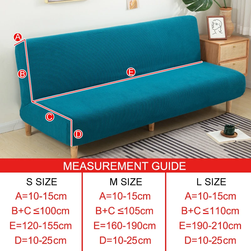 

Universal Armless Sofa Bed Cover Folding Modern seat slipcovers stretch covers cheap Couch Protector Elastic Futon Spandex Cover