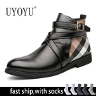 Мужские кожаные ботинки челси, черные деловые повседневные ботинки с высоким берцем в стиле ретро, обувь на осень-зиму, 2021