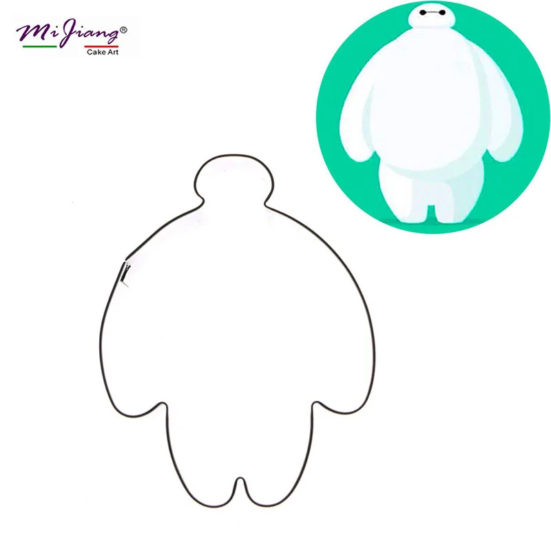 Нержавеющая Сталь Большой Герой Baymax резак для печенья слайсер DIY помадка торт
