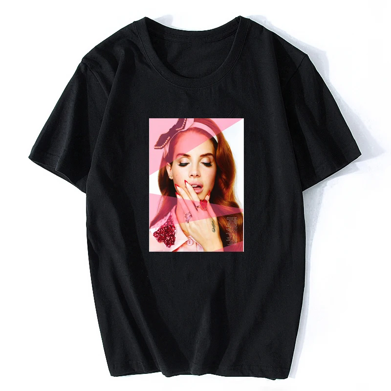 Lana Del Rey хлопок o образным вырезом короткий рукав Эстетическая одежда женская