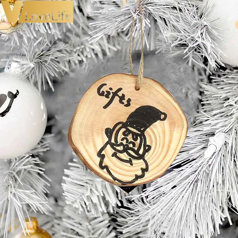 10 шт. DIY деревянные круглые безделушки бирки Natale шары Искусство ремесло украшения