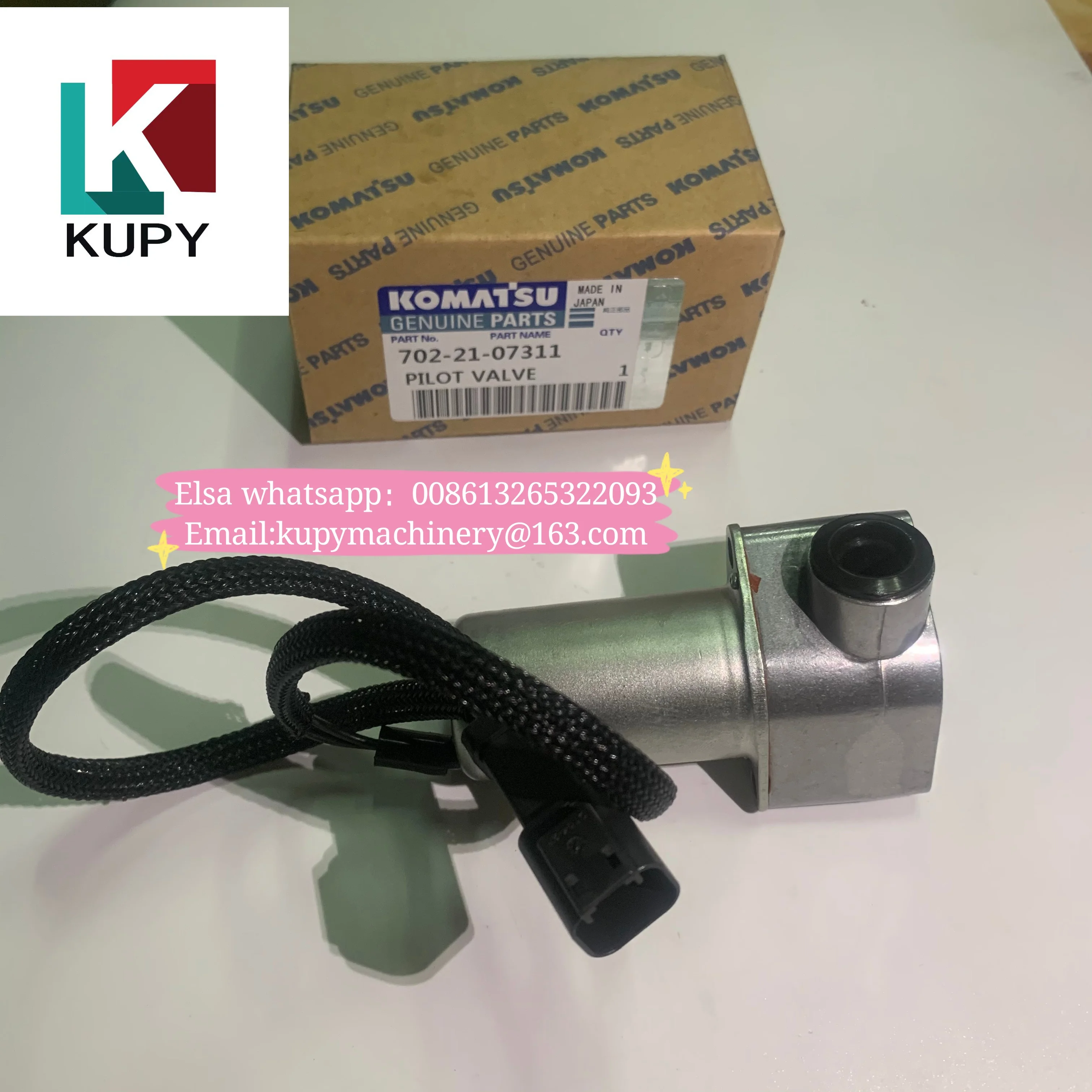 Соленоидный клапан насоса экскаватора KUPY 702-21-07311 PC130-7 PC130-8 PC128US PC138US для komatsu