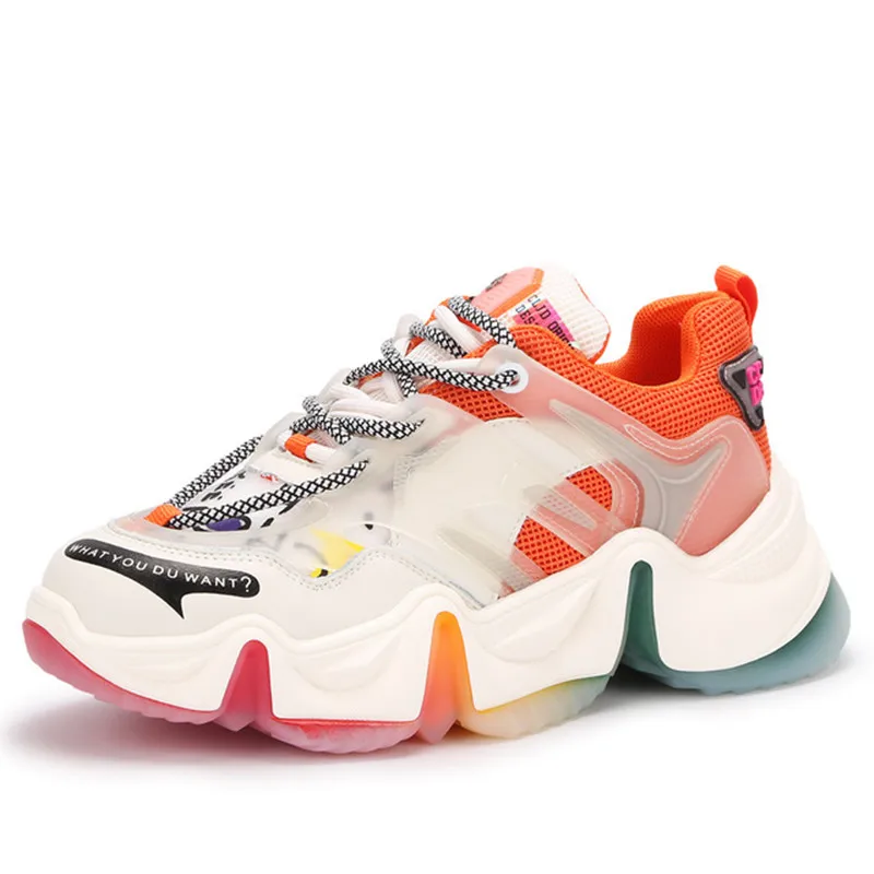 

Women shoe 2020 spring summer new leather fashion outdoor casual sports shoes women comfortable thick bottom single shoes women