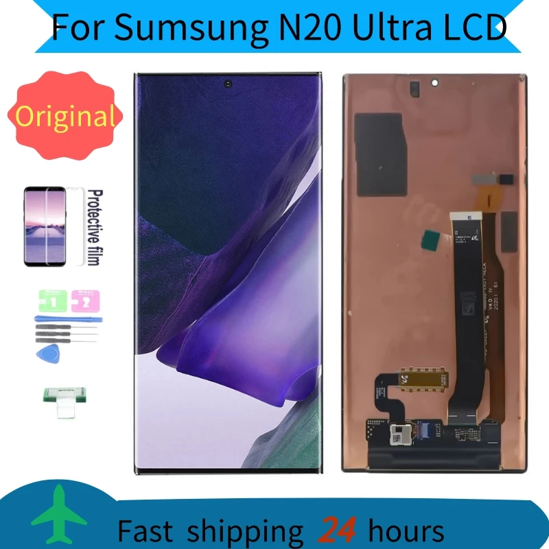 100% ORIGINAL AMOLED Screen For Samsung Galaxy Note 20 Ultra Lcd N985 N986B N985F 5G Lcd Display Touch Screen Digitizer Assembly