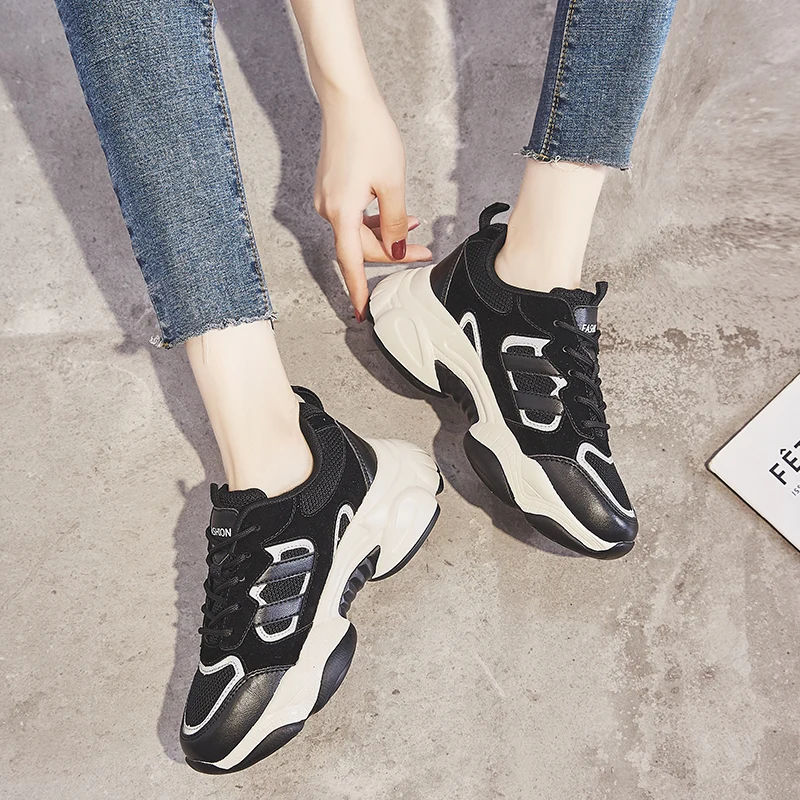 Кроссовки женские массивные Вулканизированная подошва Повседневная модная