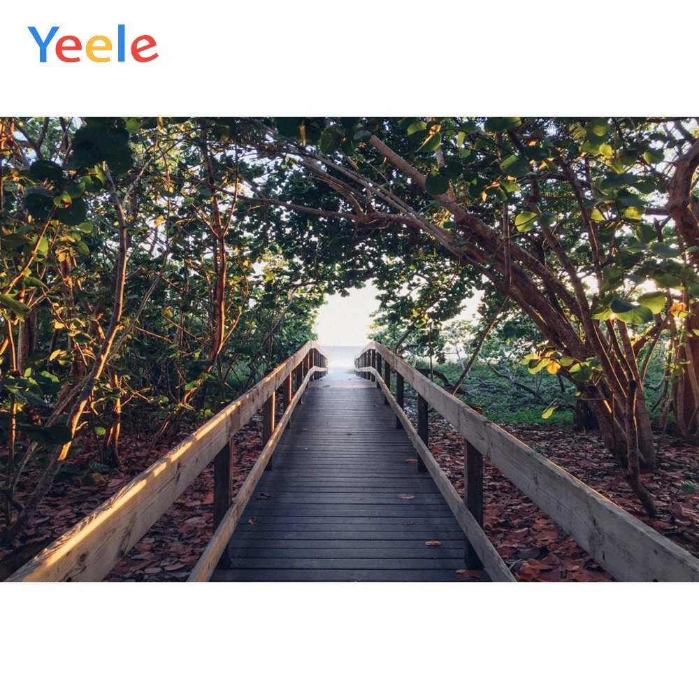 

Фон для фотографий Yeele, пейзаж, деревянный мост, река, солнце, персонализированный фон для фотостудии