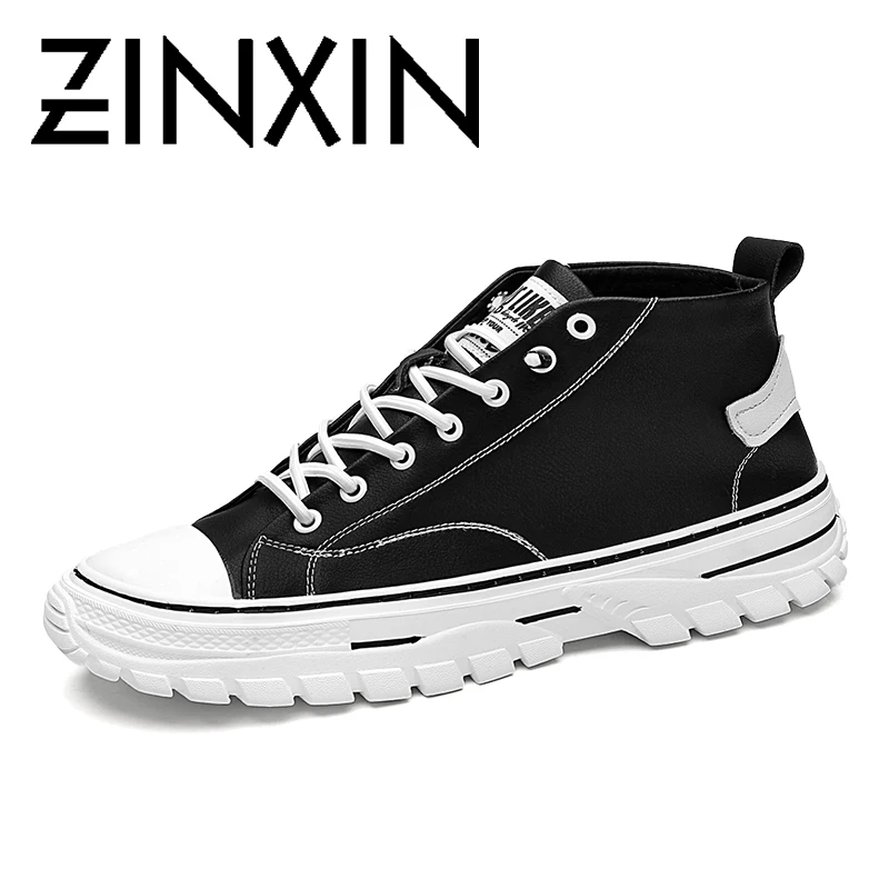 

ZINXIN 2020 Autumn New Men's High Top Sneakers Breathable Casual Shoes Fashion Student Shoes Color Matching Shoes For Men L