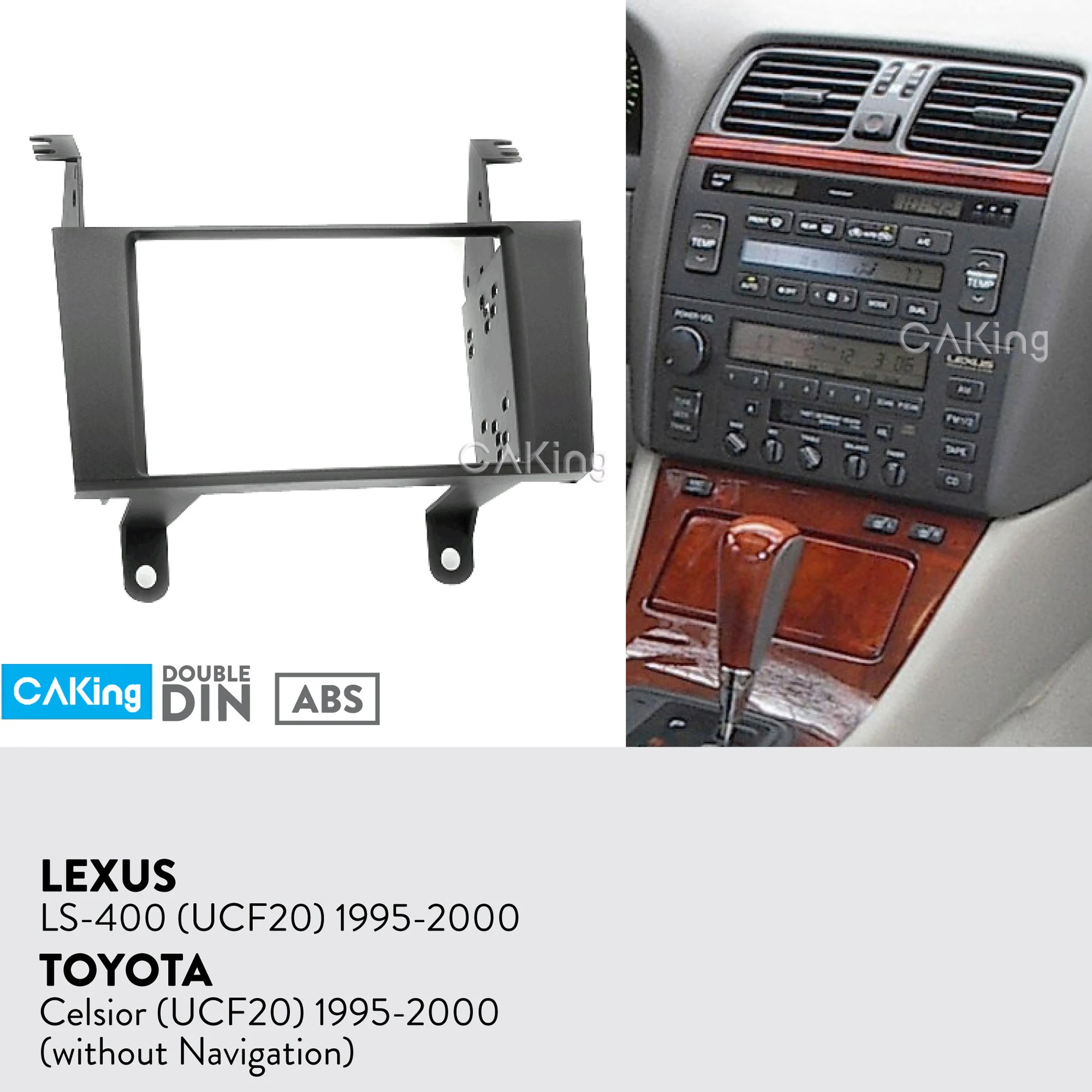 Двойная Din Автомобильная радиопанель Fascia Для Lexus LS400 (UCF20) Toyota цельсиор 1995-2000