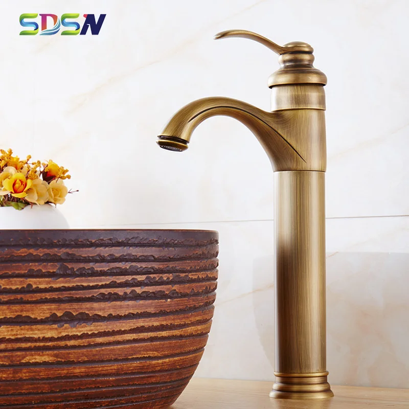 Античный смеситель для ванной комнаты SDSN раковины высокого качества латунный