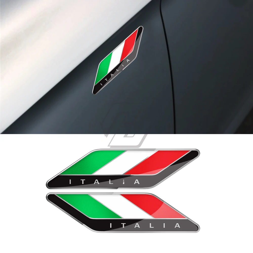 Наклейки для автомобилей Aprilia Ducati Suzuki Yamaha Honda Kawasaki 3D флаг Италии наклейка