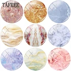 Роскошный Глянцевый гранитный камень TAFREE, Мраморная текстура, изображение 12 мм15 мм16 мм18 мм20 мм25 мм, стеклянный кабошон с плоским основанием, фурнитура для изготовления